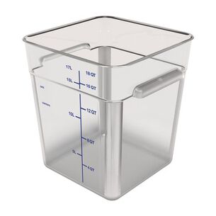 FOOD TRAYS CONTAINERS LIDS | Carlisle 1195507 Squares 18-Quart Polycarbonate Food Storage Container - Clear