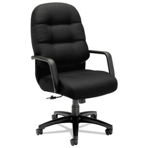 OFFICE CHAIRS | HON H2091.H.CU10.T 17 in. - 21 in. Seat Height Pillow-Soft 2090 Series Executive High-Back Swivel/Tilt Chair Supports Up to 300 lbs. - Black