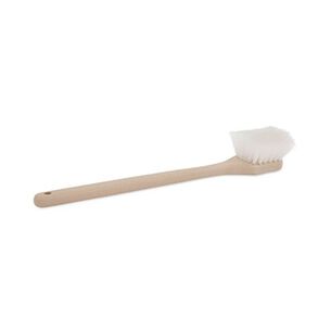 CLEANING BRUSHES | Boardwalk BWK4420 20 in. Utility Brush with Nylon Bristles - Tan/Cream