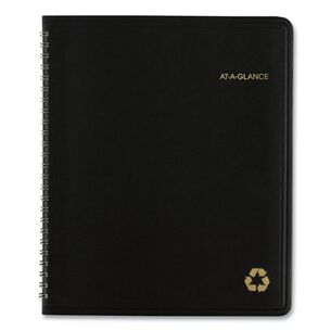 NOTEBOOKS AND PADS | AT-A-GLANCE 70120G05 8.75 in. x 7 in. 12-Month (Jan to Dec) 2025 Recycled Monthly Planner with Perforated Memo Section - Black Cover