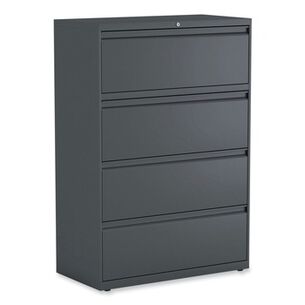 OFFICE FILING CABINETS AND SHELVES | Alera 25495 36 in. x 18.63 in. x 52.5 in. 4-Drawer Lateral File - Charcoal
