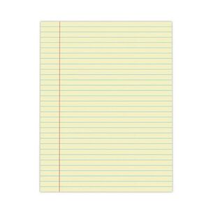 NOTEBOOKS AND PADS | Universal UNV22000 50-Sheets 8.5 in. x 11 in. Wide/Legal Rule Glue Top Pads - Canary-Yellow (1 Dozen)