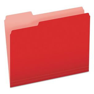 FILING AND FOLDERS | Pendaflex 152 1/3 RED 1/3-Cut Tabs Assorted Letter Size Colored File Folders - Red/Light Red (100/Box)