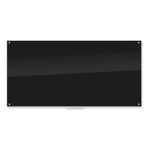 WHITE BOARDS | U Brands 3015U00-01 96 x 47 Glass Dry Erase Board - Black Surface