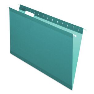 FILING AND FOLDERS | Pendaflex 04153 1/5 TEA 1/5-Cut Tabs Legal Size Colored Reinforced Hanging Folders - Teal (25/Box)