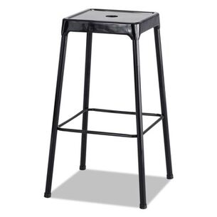 OFFICE CHAIRS | Safco 6606BL Supports Up to 250 lbs. 29 in. Seat Height Bar-Height Steel Stool, Backless - Black