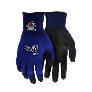 CLEANING GLOVES | MCR Safety N9696M Ultra Tech TaCartonile Dexterity Work Gloves - Medium Blue/Black (1-Dozen)