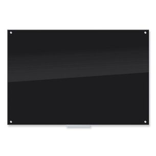 WHITE BOARDS | U Brands 173U00-01 70 x 47 Glass Dry Erase Board - Black Surface