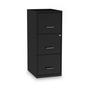  | Alera 2806770 14 in. x 18 in. x 34.9 in. Soho Vertical 3-Drawer File Cabinet - Black