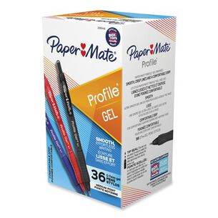 PENS PENCILS AND MARKERS | Paper Mate 2095446 Profile Medium 0.7 mm Retractable Gel Pen Set - Assorted (36/Set)