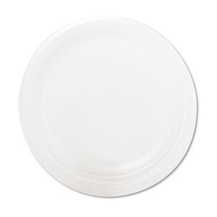 BOWLS AND PLATES | Dart 9PWQR 9 in. Diameter Quiet Classic Laminated Foam Dinnerware Plate - White (125/Pack)