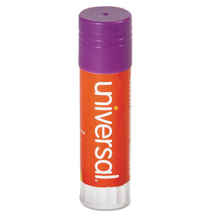 ADHESIVES AND GLUES | Universal UNV74752 1.3 oz. Dry-Clear Glue Sticks - Purple (12/Pack)