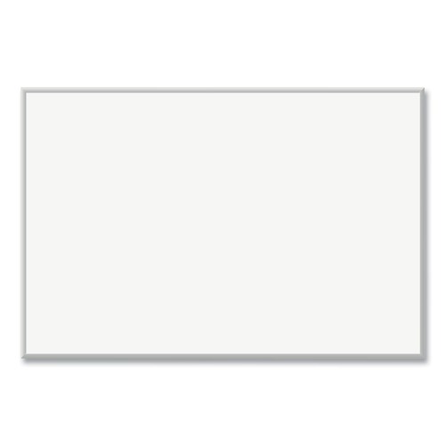 White Boards | U Brands 073U00-01 70 x 47 Magnetic Dry Erase Board with Aluminum Frame - White Surface/Silver Frame image number 0