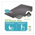 Office Chair Mats | Deflecto CM24242BLKSS Ergonomic 53 in. x 45 in. Sit Stand Mat - Black image number 4