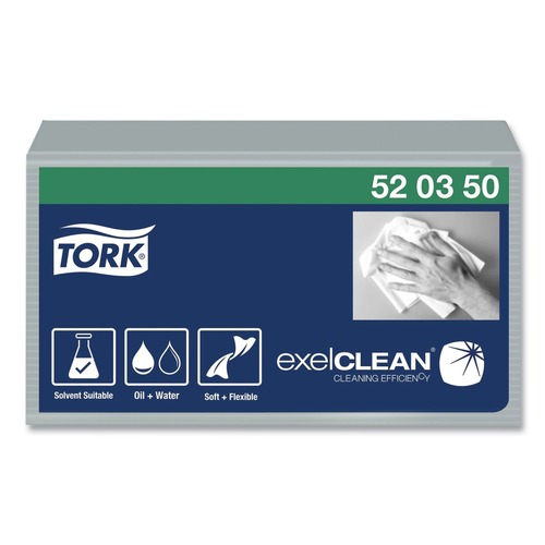 Cleaning Cloths | Tork 520350 1-Ply 12.6 in. x 15.16 in. Industrial Cleaning Cloths - Gray (55/Carton) image number 0