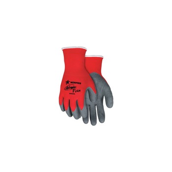 MCR Safety N9680L N9680L Ninja Flex Latex Coated Palm Gloves - Large Red/Gray (1-Dozen)