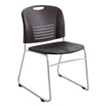 Office Chairs | Safco 4292BL VY Series Supports Up to 350 lbs. 18.75 in. Seat Height Stack Chairs - Black/Silver Base (2/Carton) image number 0