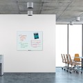 White Boards | U Brands 2799U00-01 47 x 35 Floating Glass Ghost Grid Dry Erase Board - White image number 1