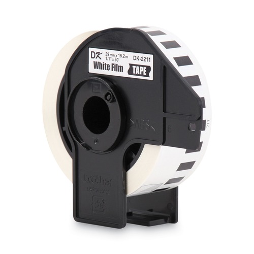 Labels | Brother DK2211 1.1 in. x 50 ft. Continuous Film Label Tape - White (1-Roll) image number 0