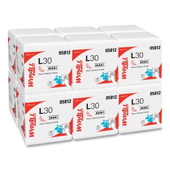 WypAll 5812 L30 Quarter Fold 12.5 in. x 12 in. Towels (90/Polypack, 12 Polypacks/Carton)