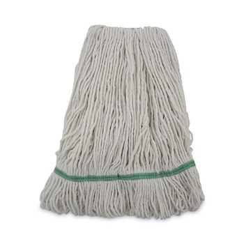 Boardwalk BWK502WHNB Premium Standard Cotton/Rayon Fiber Mop Head - Medium, White (12/Carton)