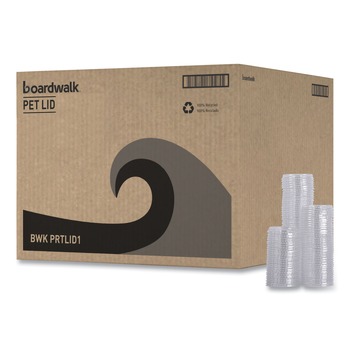Boardwalk BWKPRTLID1 1 oz. Souffle/Portion Cup Lids - Clear (2500/Carton)