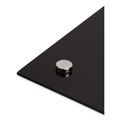 White Boards | U Brands 173U00-01 70 x 47 Glass Dry Erase Board - Black Surface image number 2