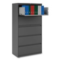 Office Filing Cabinets & Shelves | Alera 25497 36 in. x 18.63 in. x 67.63 in. 5 Lateral File Drawer - Legal/Letter/A4/A5 Size, Black image number 2