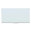 White Boards | U Brands 123U00-01 70 x 35 Glass Dry Erase Board - White Surface image number 0