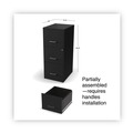 Office Filing Cabinets & Shelves | Alera 2806770 14 in. x 18 in. x 34.9 in. Soho Vertical 3-Drawer File Cabinet - Black image number 4