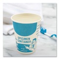 Cups and Lids | SOLO SC378-3008 8 oz Paper Specimen Cups - Blue/White (50/Sleeve, 20 Sleeves/Carton) image number 2