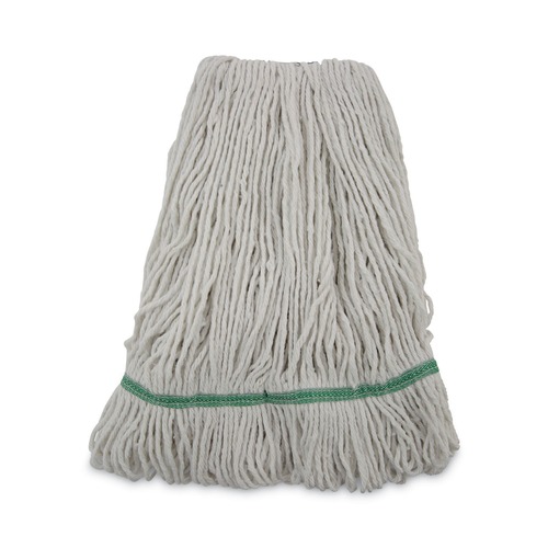 Just Launched | Boardwalk BWK502WHNB Premium Standard Cotton/Rayon Fiber Mop Head - Medium, White (12/Carton) image number 0