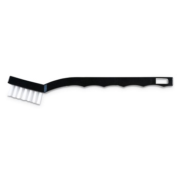 Carlisle 4067400 Flo-Pac 7 in. Utility Toothbrush Style Maintenance Brush with Nylon Bristles - Black (1-Dozen)