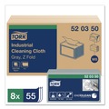 Cleaning Cloths | Tork 520350 1-Ply 12.6 in. x 15.16 in. Industrial Cleaning Cloths - Gray (55/Carton) image number 1