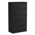 Office Filing Cabinets & Shelves | Alera 25497 36 in. x 18.63 in. x 67.63 in. 5 Lateral File Drawer - Legal/Letter/A4/A5 Size, Black image number 0