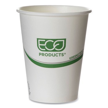 Eco-Products EP-BHC12-GS GreenStripe 12 oz. Renewable & Compostable Hot Cups (50/Pack ,20 Packs/Carton)