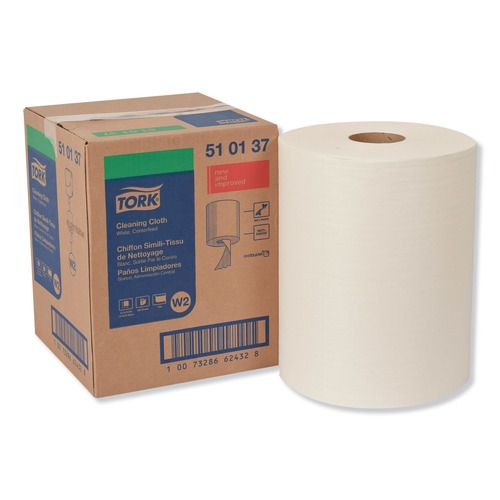 Cleaning Cloths | Tork 510137 12.6 in. x 10 in. Cleaning Cloth - White (1/Carton) image number 0