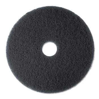 3M 7300-17 17 in. Diameter Low-Speed High Productivity Floor Pads 7300 - Black (5/Carton)