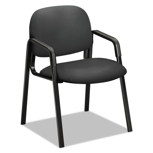 Office Chairs | HON H4003.CU19.T Solutions Seating 4000 Series 23.5 in. x 24.5 in. x 32 in. Leg Base Fabric Upholstery Guest Chair - Iron Ore/Black image number 0