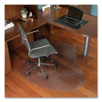 ES Robbins 132775 66 in. x 60 in. EverLife Workstation Chair Mat With Lip for Hard Floors - Clear