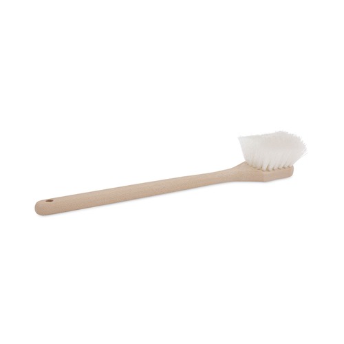 Cleaning Brushes | Boardwalk BWK4420 20 in. Utility Brush with Nylon Bristles - Tan/Cream image number 0