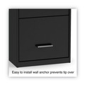 Office Filing Cabinets & Shelves | Alera 2806770 14 in. x 18 in. x 34.9 in. Soho Vertical 3-Drawer File Cabinet - Black image number 3