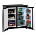 Breakroom Supplies | Avanti RMS551SS 5.5 CF Side by Side Stainless Steel Refrigerator/Freezer - Black image number 1