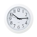 Clocks | Universal UNV10461 12 in. Overall Diameter Whisper Quiet Clock - White Case image number 0