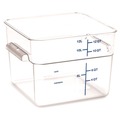 Food Trays, Containers, and Lids | Carlisle 1195407 Squares 12-Quart Polycarbonate Food Storage Container - Clear image number 2