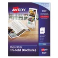 Art & Craft Paper | Avery 08324 8.5 in. x 11 in. 92 Bright Tri-Fold Brochures - Matte White (100/Box) image number 0