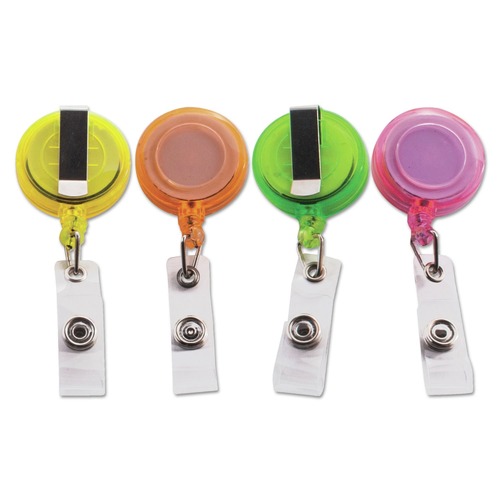 Label & Badge Holders | Advantus 91161 30 in. Deluxe Retractable ID Card Reel - Assorted Colors (20/Pack) image number 0