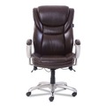 Office Chairs | SertaPedic 49710BRW Emerson 300-lb. Capacity Executive Task Chair - Brown/Silver image number 1