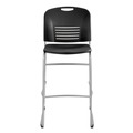 Office Chairs | Safco 4295BL VY Series Supports Up to 350 lbs. 30.5 in. Seat Height Sled Base Bistro Chair - Black/Silver Base image number 1