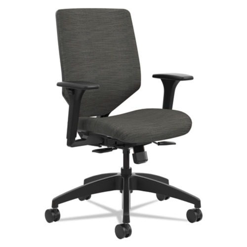 Office Chairs | HON SVU1ACLC10TK Solve Series 300 lbs. Capacity 17 in. to 22 in. Seat Height Upholstered Back Task Chair - Ink/Black image number 0